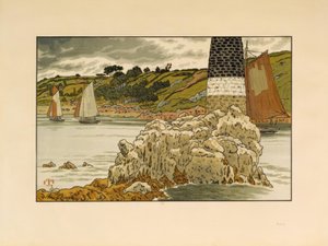 Trieux üzerindeki Beacon by Henri Rivière