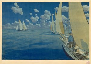 denizde gece by Henri Rivière