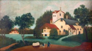 Değirmenin önündeki Hitch by Henri Rousseau