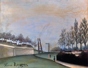Vanves'in görünümü, 1909. by Henri Rousseau