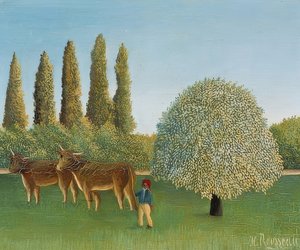 Çayır (söğüt). 1910 by Henri Rousseau