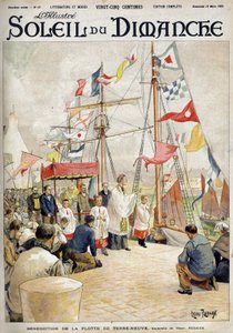 Henri Rudaux tarafından Newfoundland Filosunun Bereketi. “Le sun-du-dimanche”” üzerine gravür, 19 Mart by Henri Rudaux