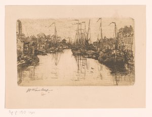 şehir kanalı by Henri Wouters (signed by artist)