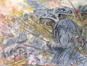 The Assault, Verdun (kağıt üzerinde kalem ve tuvalet)
