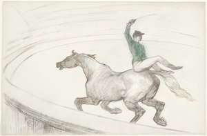 Sirkte: Jokey (Au cirque: Jokey) by Henri de Toulouse Lautrec