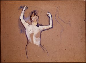 Ballet de Papa Chrysantheme (Öne çıkan dansçılardan biri için çalışma) by Henri de Toulouse Lautrec
