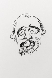 Henri Toulouse-Lautrec. Kendi portresi. by Henri de Toulouse Lautrec