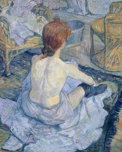 Kadın tuvaletinde by Henri de Toulouse Lautrec