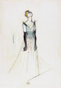 Yvette Guilbert. Vesika. by Henri de Toulouse Lautrec