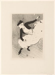 Portret van zangeres Edmee Lescot Edmee Leskot Kafe Konseri (dizi adı) by Henri de Toulouse Lautrec (signed by artist)