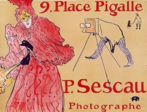 9. Place Pigalle - P. Sescau, Fotoğrafçı by Henri de Toulouse Lautrec