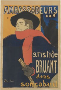 Elçiler: Aristide Bruant, 1892 by Henri de Toulouse Lautrec