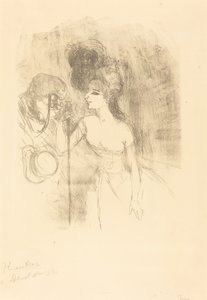 Anna Held ve Baldy (Anna Held ve Baldy) by Henri de Toulouse Lautrec