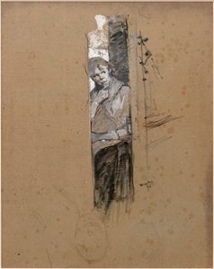 Sahne Arkasında veya Dansçıda by Henri de Toulouse Lautrec