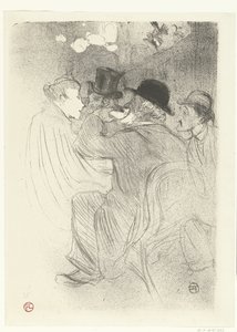 Moulin Rouge Au Moulin rouge kafesinde ziyaretçiler. Kaba! Kaba sorma! by Henri de Toulouse Lautrec