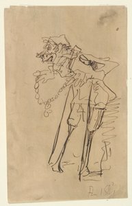 Süsleme tutan bir askerin karikatürü by Henri de Toulouse Lautrec