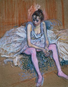 Pembe Çoraplı Dansçı, 1890 (gemide pastel)