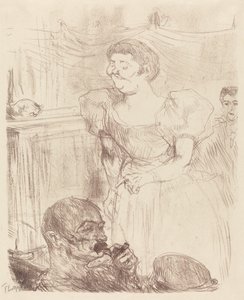 Di Ti Fellow - Englishmen at the Cafe-Concert (Di Ti Fellow - Anglaise au Café-Concert) by Henri de Toulouse Lautrec