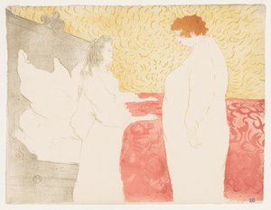 Elles: Yataktaki Kadın, 1896. by Henri de Toulouse Lautrec