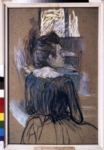Penceredeki kadın. Çizim Henri de Toulouse-Lautrec (Toulouse Lautrec) by Henri de Toulouse Lautrec