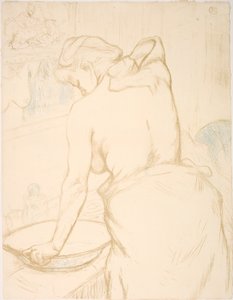 Kadın kendini, tuvaleti yıkıyor by Henri de Toulouse-Lautrec