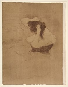 Elles dizisinden Saçını Taranan Kadın by Henri de Toulouse Lautrec