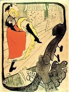 Jane Avril, 1893., 1893. by Henri de Toulouse Lautrec