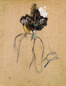 Jane Avril arkadan görüldü by Henri de Toulouse Lautrec
