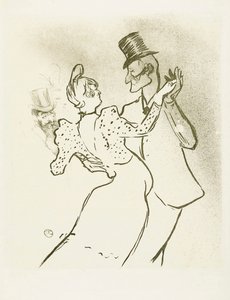 La Goulue ve Valentin la Desossee. Toulouse-Lautrec