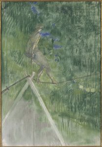 İp dansçısı (ip cambazı) - İp Dansçısı, Toulouse Lautrec, Henri, de (1864-1901). Kağıt üzerinde pastel. Boyut: 47x32cm. Ulusal Müze Stockholm by Henri de Toulouse Lautrec
