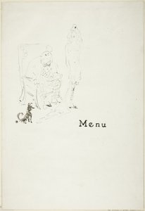 Çıplak Kız: Menü by Henri de Toulouse Lautrec