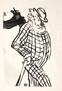Kafe-konser: Amerikan Şarkıcı by Henri de Toulouse Lautrec