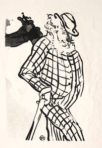 Kafe-konser: American Singer, 1893. by Henri de Toulouse Lautrec