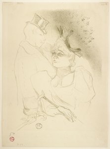 Matmazel Borç Veren ve Baron by Henri de Toulouse Lautrec