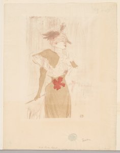 Matmazel Marcelle Borç Veren, Ayakta by Henri de Toulouse-Lautrec