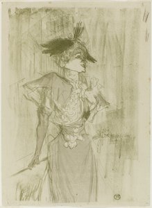 Matmazel Marcelle Borç Veren, Ayakta by Henri de Toulouse Lautrec