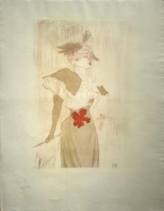 Bayan Marcelle Lender, ayakta by Henri de Toulouse Lautrec