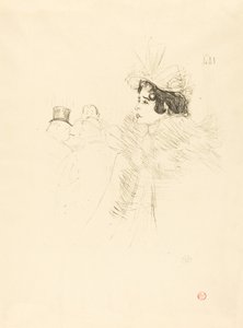İrlanda ve Amerikan Barında Miss May Belfort, rue Royale Miss Belfort Belfort au Irish..., 1895. by Henri de Toulouse Lautrec