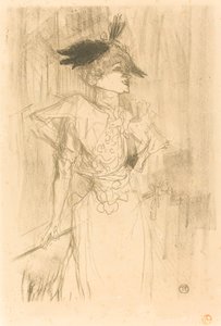 Bayan Marcelle Borç Veren, Ayakta by Henri de Toulouse Lautrec