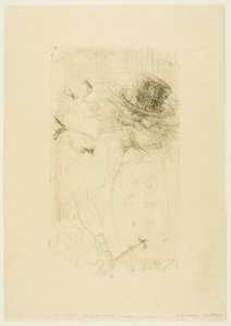 yaşlı adam ve genç kız by Henri de Toulouse Lautrec