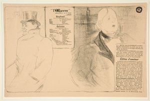 Oscar Wilde ve Romain Coolus (Oscar Wilde ve Romain Coolus) by Henri de Toulouse Lautrec