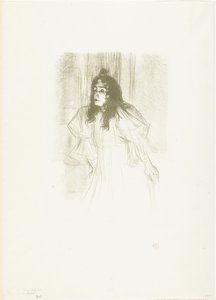 Şarkıcı Portresi Belfort Gevşek Sarkık Saçlı by Henri de Toulouse Lautrec