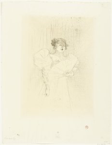 Hayranı Luce Myrès de face ile aktris Luce Myrès portresi by Henri de Toulouse Lautrec