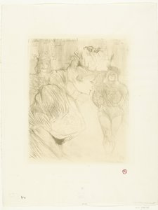 Aktris Marcelle Lender'ın portresi seyirciye boyun eğiyor Lender selamı by Henri de Toulouse Lautrec