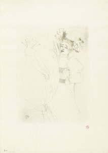 Portret van oyuncusu Marcelle Lender de operada Chilpéric Lender Chelpéric'te önden by Henri de Toulouse Lautrec