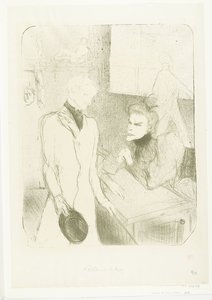 Portret van oyuncusu Marthe Brandès, toneelstuk Les Cabotins Brandès'de aktör Charles le Bargy ve Cabotins'te le Bargy olarak by Henri de Toulouse Lautrec