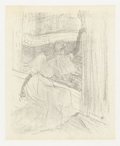 Portret minibüs oyuncusu Yvette Guilbert, her şeyi yayımladı. Yvette Guilbert seyirciyi selamlıyor Yvette Guilbert: İngiliz dizisi (dizi adı) by Henri de Toulouse Lautrec