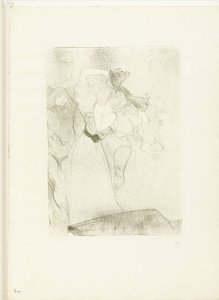 Chilpéric Lender de dos dansant le boléro operasında boléro dansı yapan şarkıcı Marcelle Lender'ın portresi by Henri de Toulouse Lautrec