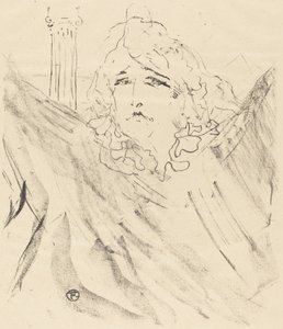 Sarah Bernhardt "Kleopatra"da ("Kleopatra"da Sarah Bernhardt) by Henri de Toulouse Lautrec