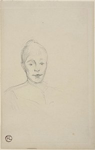 Eğitim: Yüksek Yakalı Kadının Yüzü by Henri de Toulouse Lautrec
